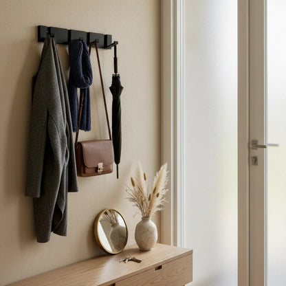 Perchero de pared moderno Palermo - Perchero metal negro - Kaimok Design
