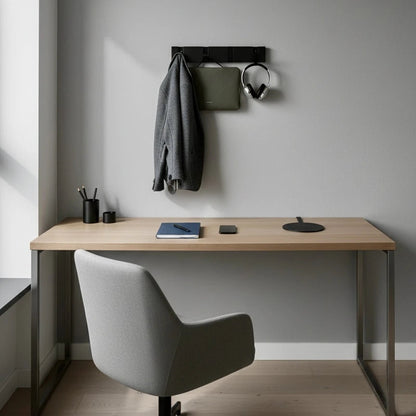 Perchero de pared moderno Palermo - Perchero metal negro - Kaimok Design