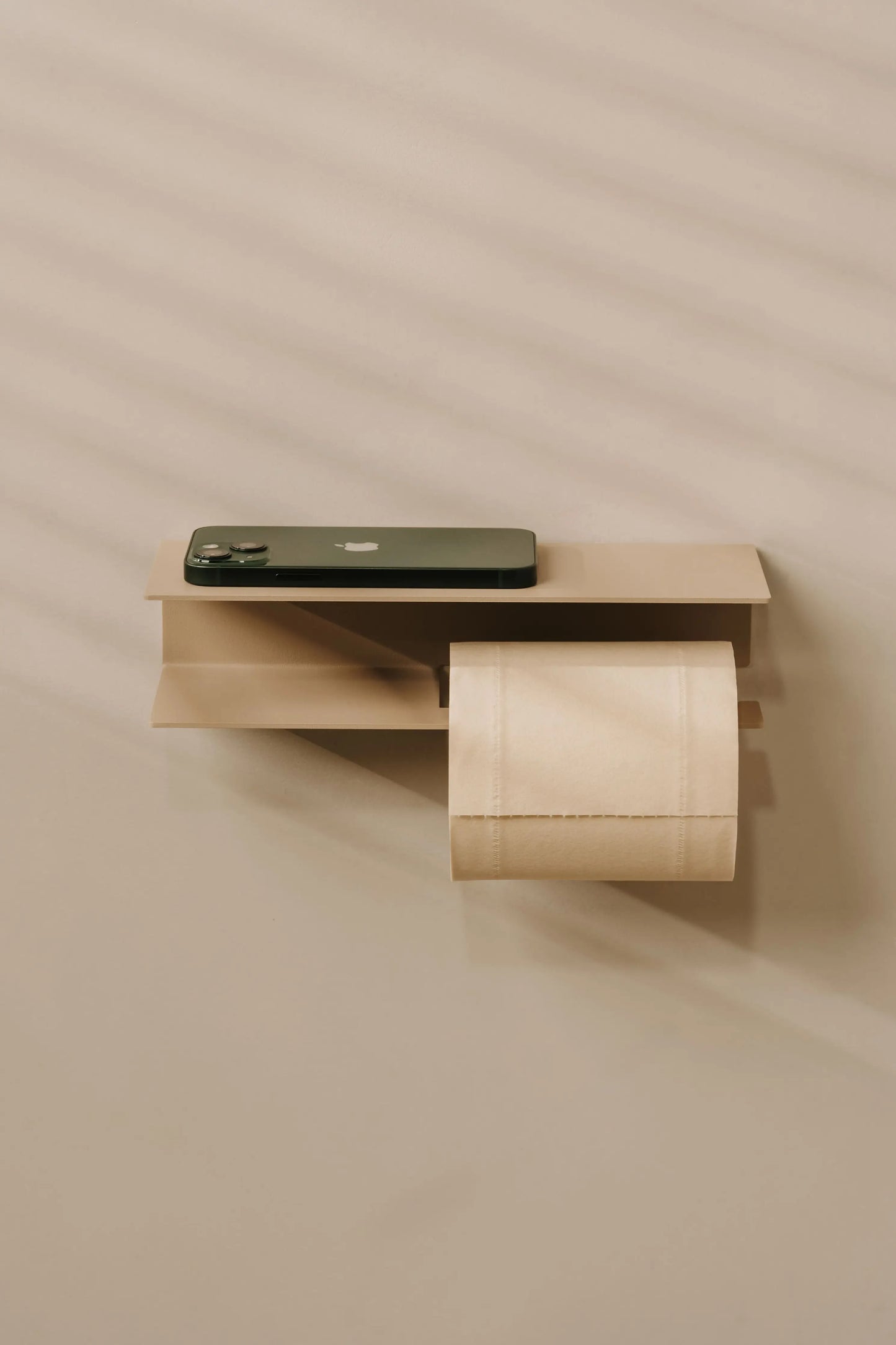 Portarrollo baño –  beige - mediano - metal - Kaimok Design