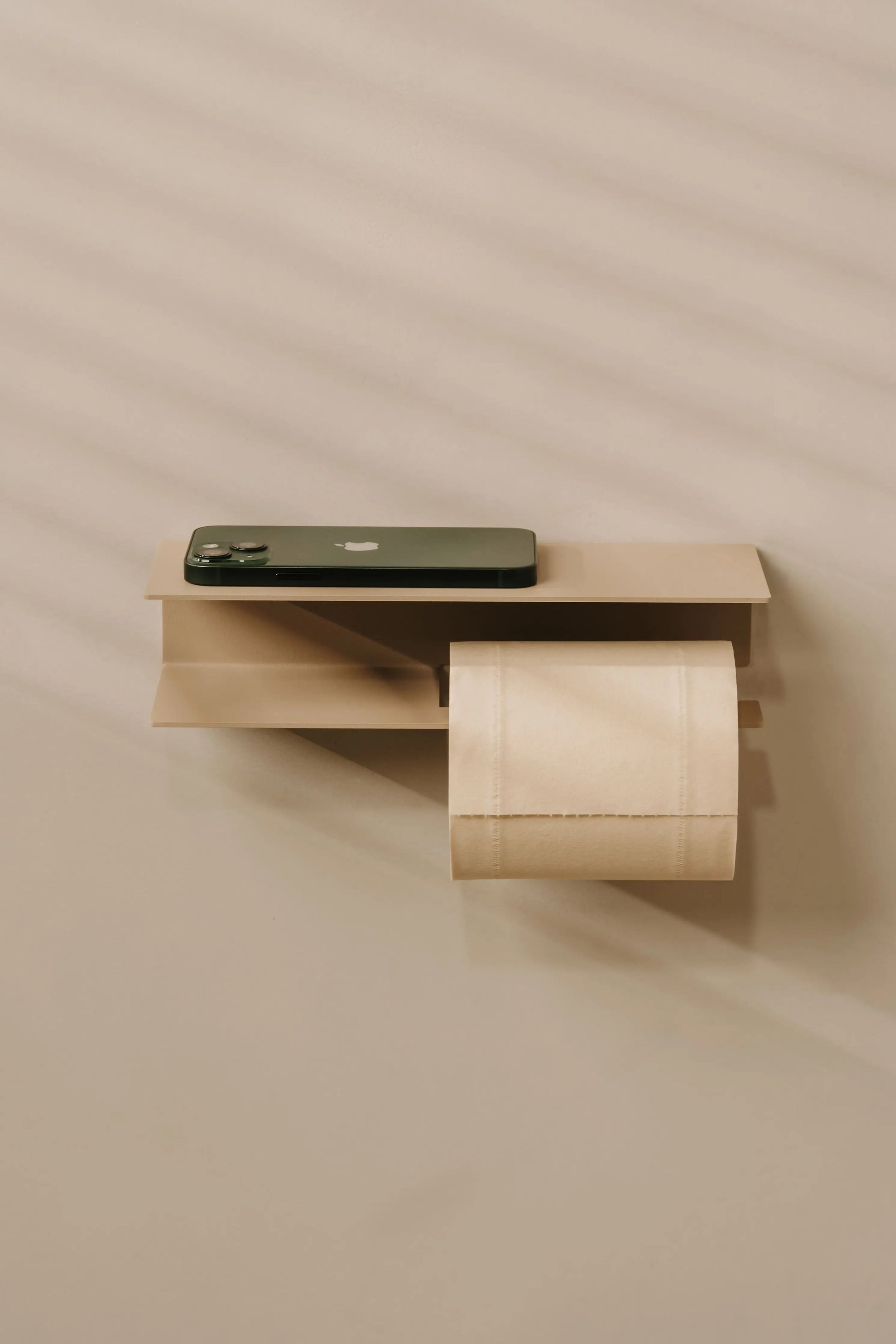 Portarrollo baño –  beige - mediano - metal - Kaimok Design