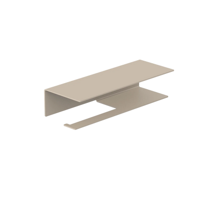 Portarrollos Bari – accesorios baño moderno con estante M (23cm) Beige izquierdo - Kaimok Design