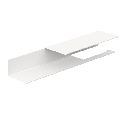 Portarrollos Bari – accesorios baño moderno con estante L (37cm) Blanco derecho - Kaimok Design
