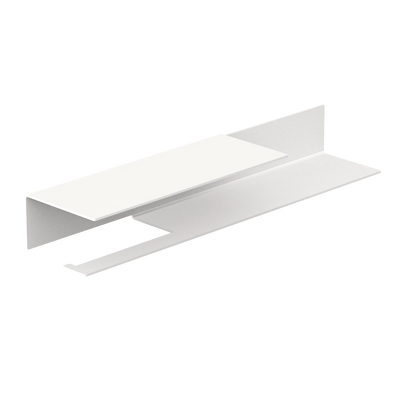 Portarrollos Bari – accesorios baño moderno con estante L (37cm) Blanco izquierdo - Kaimok Design
