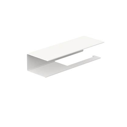 Portarrollos Bari – accesorios baño moderno con estante M (23cm) Blanco derecho - Kaimok Design