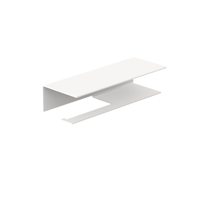 Portarrollos Bari – accesorios baño moderno con estante M (23cm) Blanco izquierdo - Kaimok Design