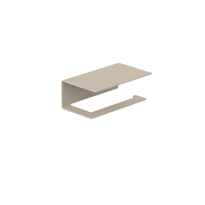 Portarrollos Bari – accesorios baño moderno con estante S (14 cm) Beige derecho - Kaimok Design