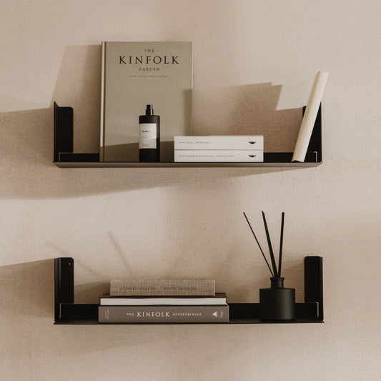 Estantería de pared metálica Bergamo – repisa flotante para libros - Kaimok Design