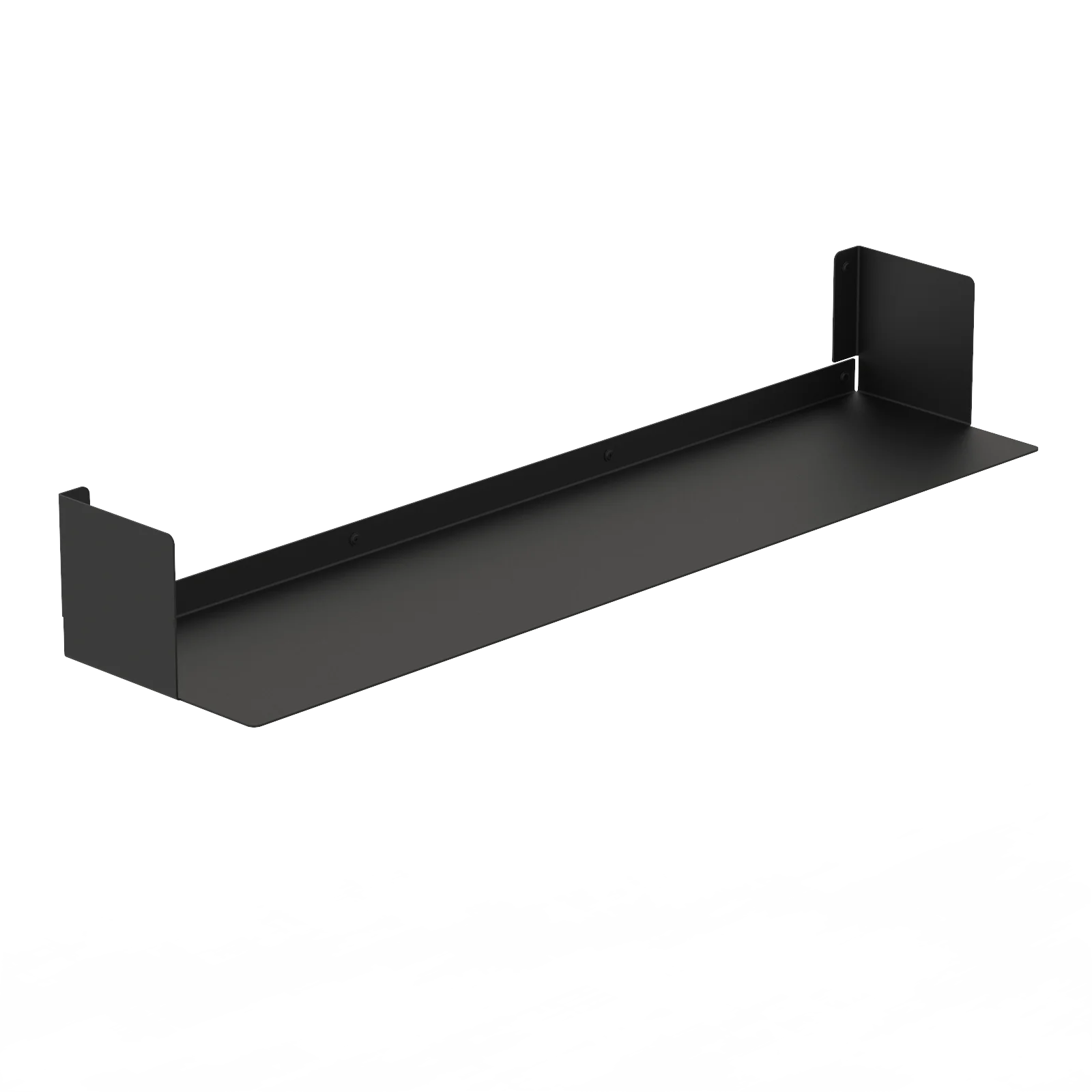 Estantería de pared metálica Bergamo – repisa flotante para libros L (97 cm) Negro - Kaimok Design