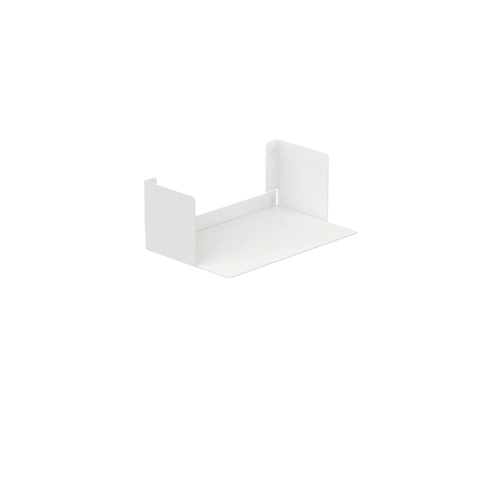 Estantería de pared metálica Bergamo – repisa flotante para libros S (37 cm) Blanco - Kaimok Design