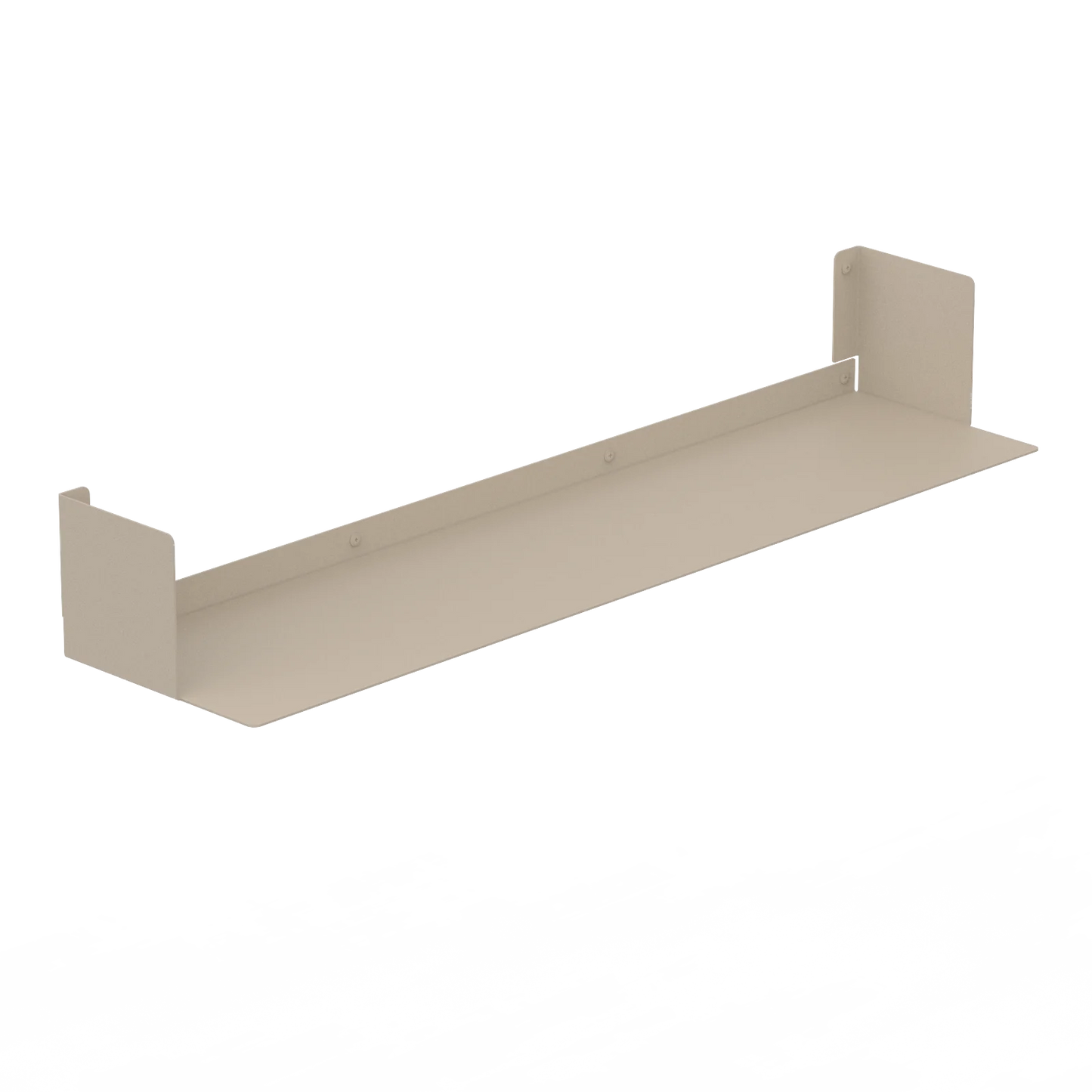 Estantería de pared metálica Bergamo – repisa flotante para libros L (97 cm) Beige - Kaimok Design