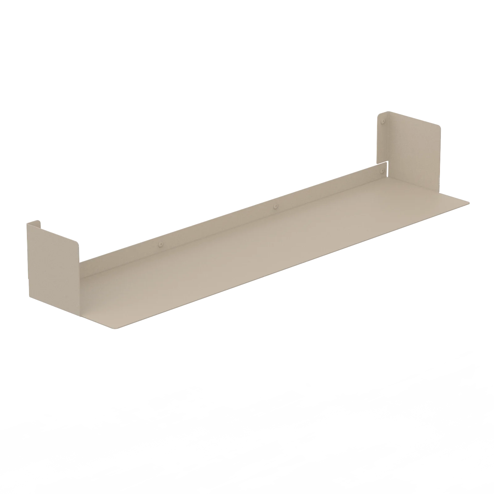 Estantería de pared metálica Bergamo – repisa flotante para libros L (97 cm) Beige - Kaimok Design