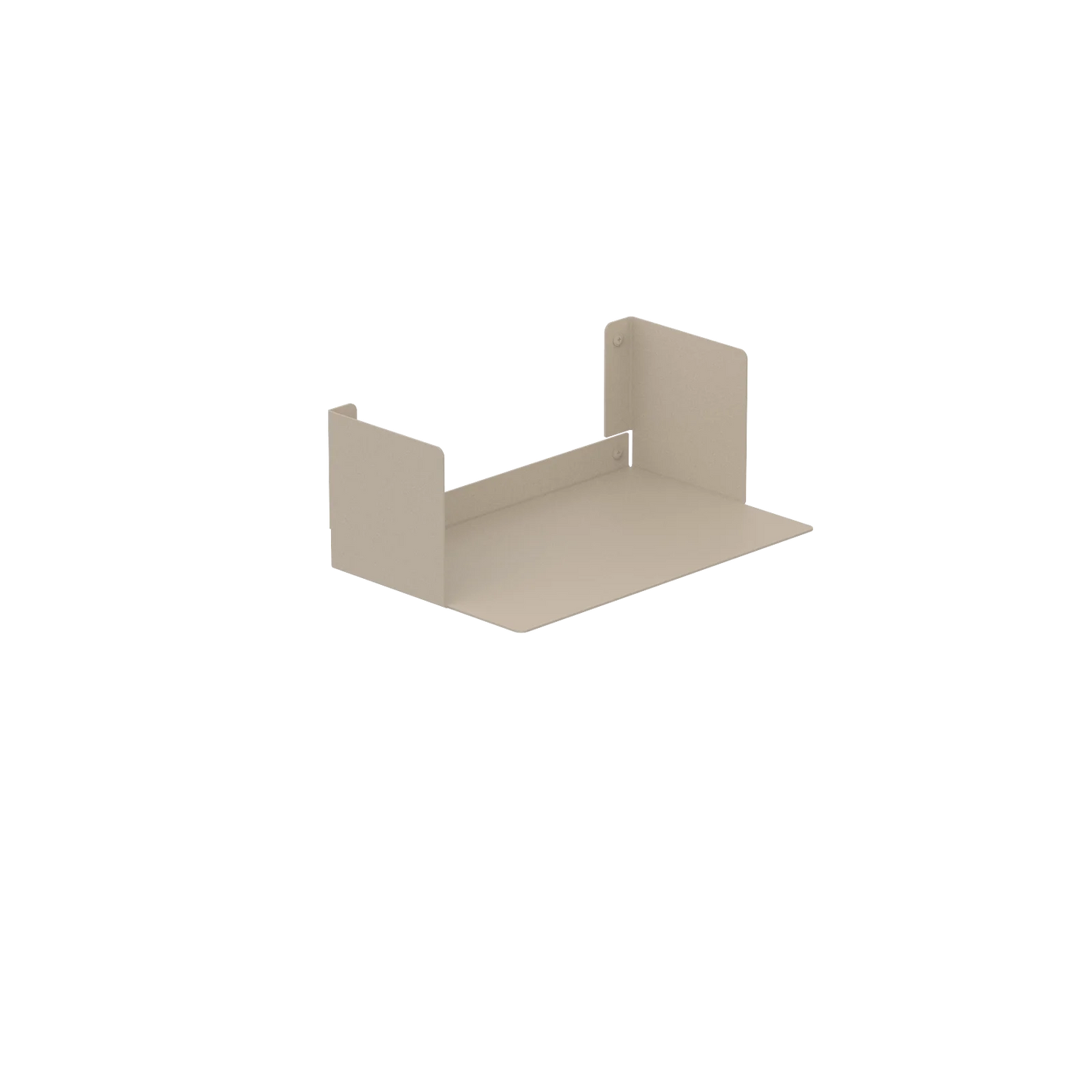 Estantería de pared metálica Bergamo – repisa flotante para libros S (37 cm) Beige - Kaimok Design