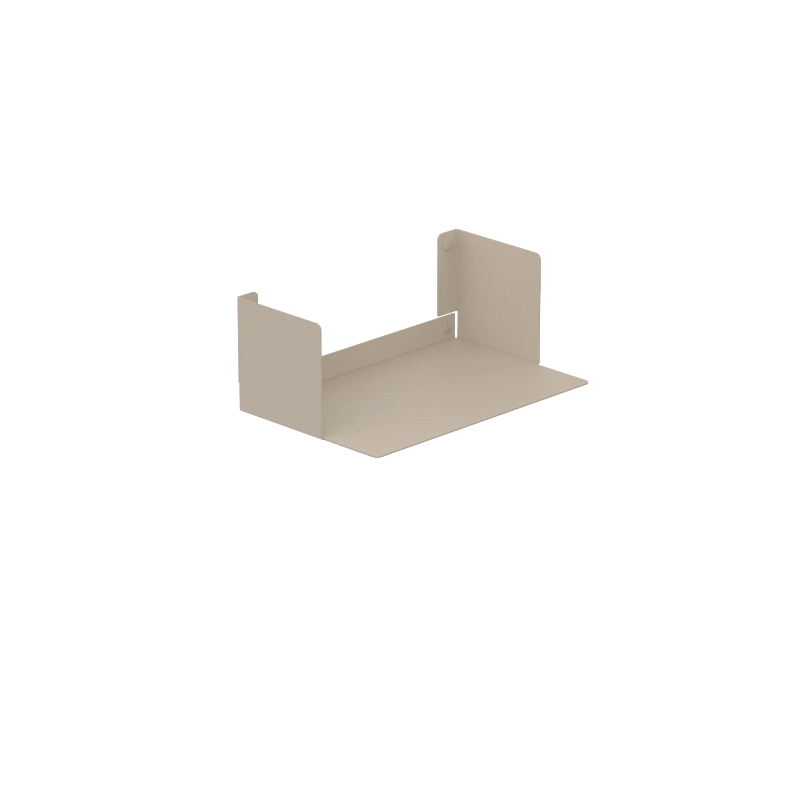 Estantería de pared metálica Bergamo – repisa flotante para libros S (37 cm) Beige - Kaimok Design