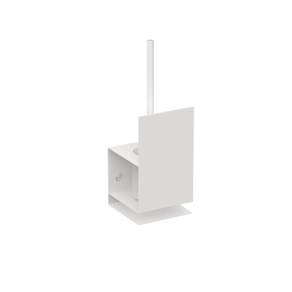 Escobillero Sorrento – accesorios baños modernos en acero inoxidable M (14cm) Blanco - Kaimok Design
