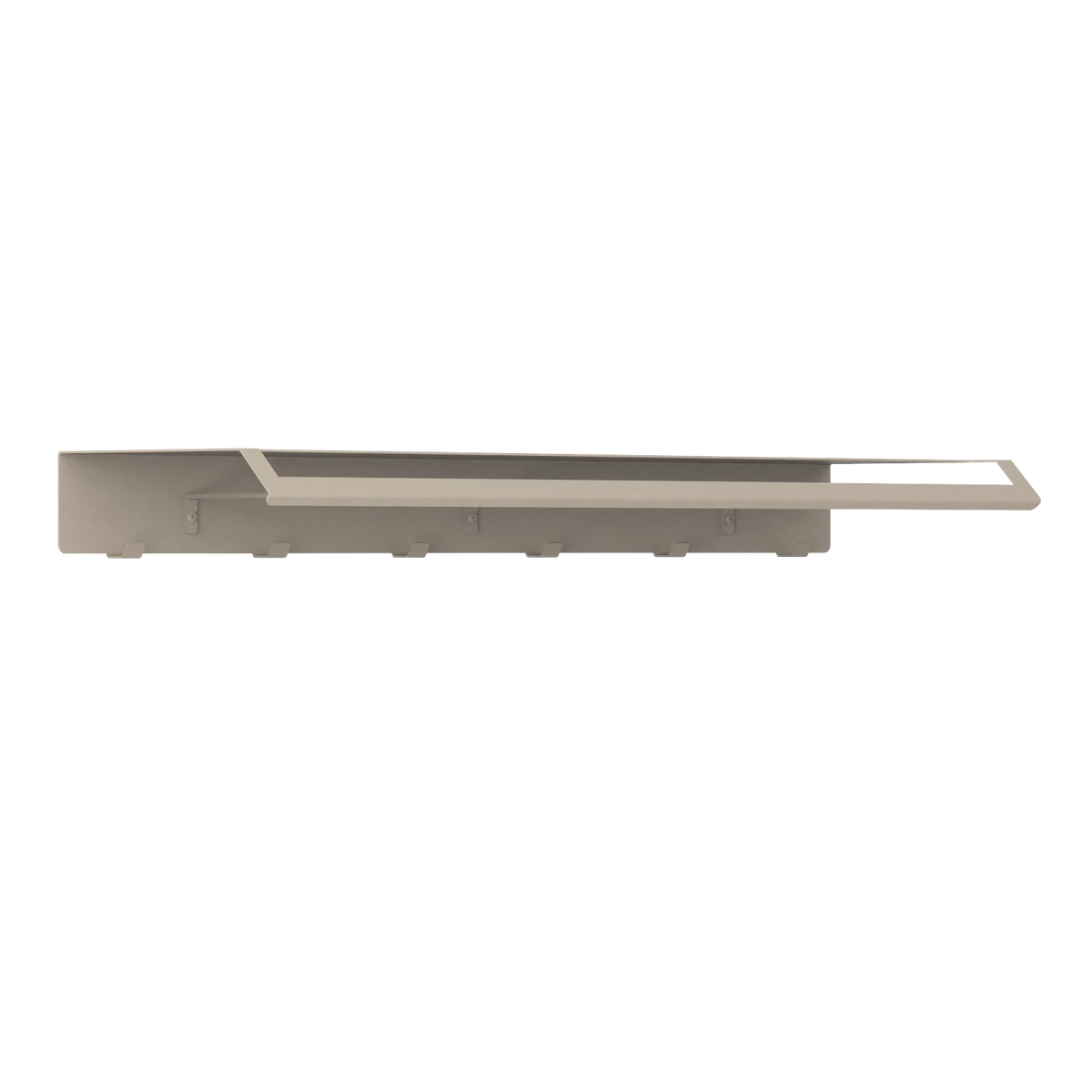 Perchero de pared Ibiza – colgador de pared con estante y ganchos L (97 cm) Beige - Kaimok Design