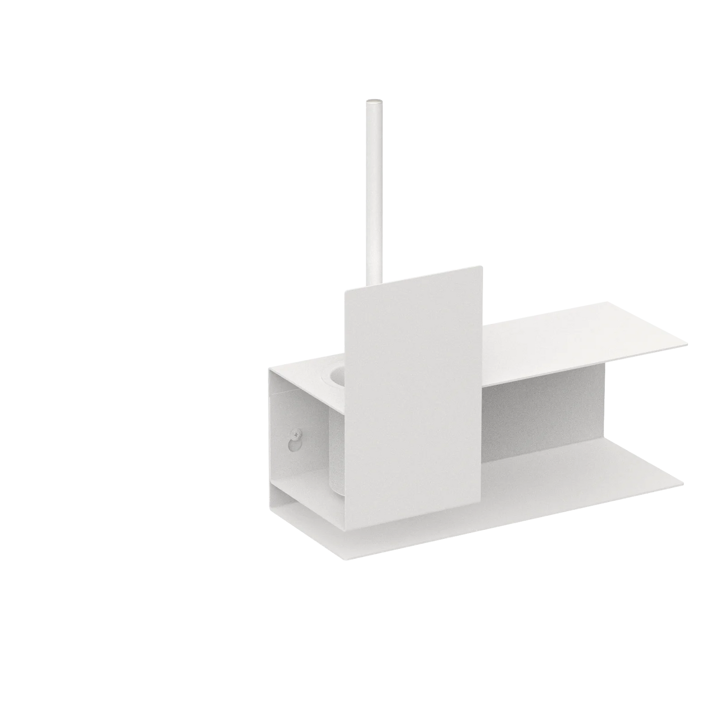 Escobillero Lugano blanco L – portaescobilla baño metal – Kaimok Design