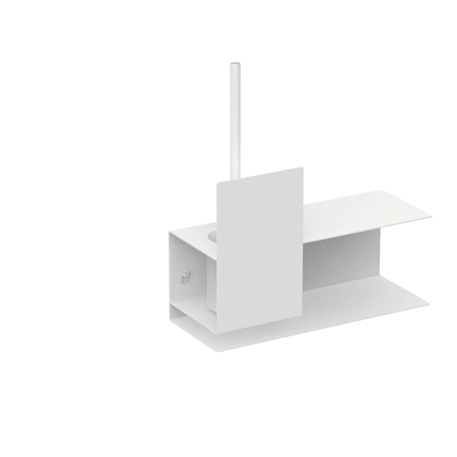 Escobillero Lugano blanco L – portaescobilla baño metal – Kaimok Design