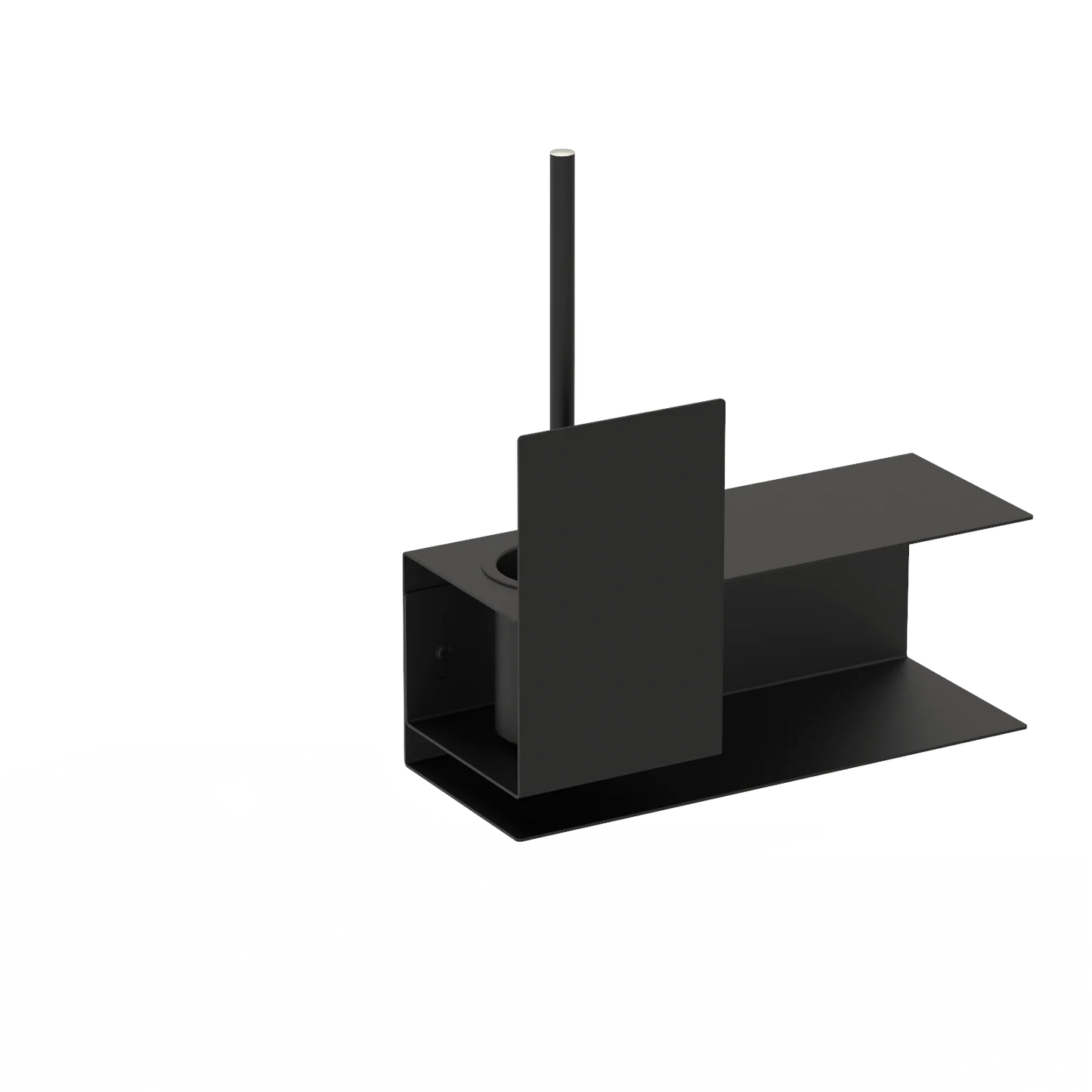 Escobillero Lugano negro L – escobillero pared baño moderno – Kaimok Design