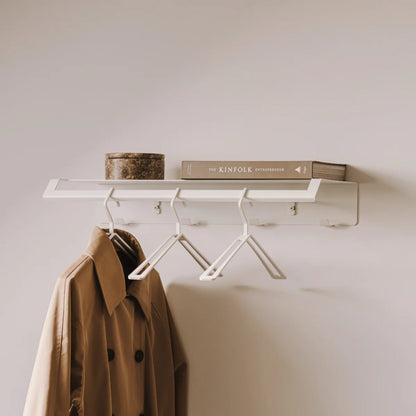 Perchero de pared Ibiza – colgador de pared con estante y ganchos - Kaimok Design