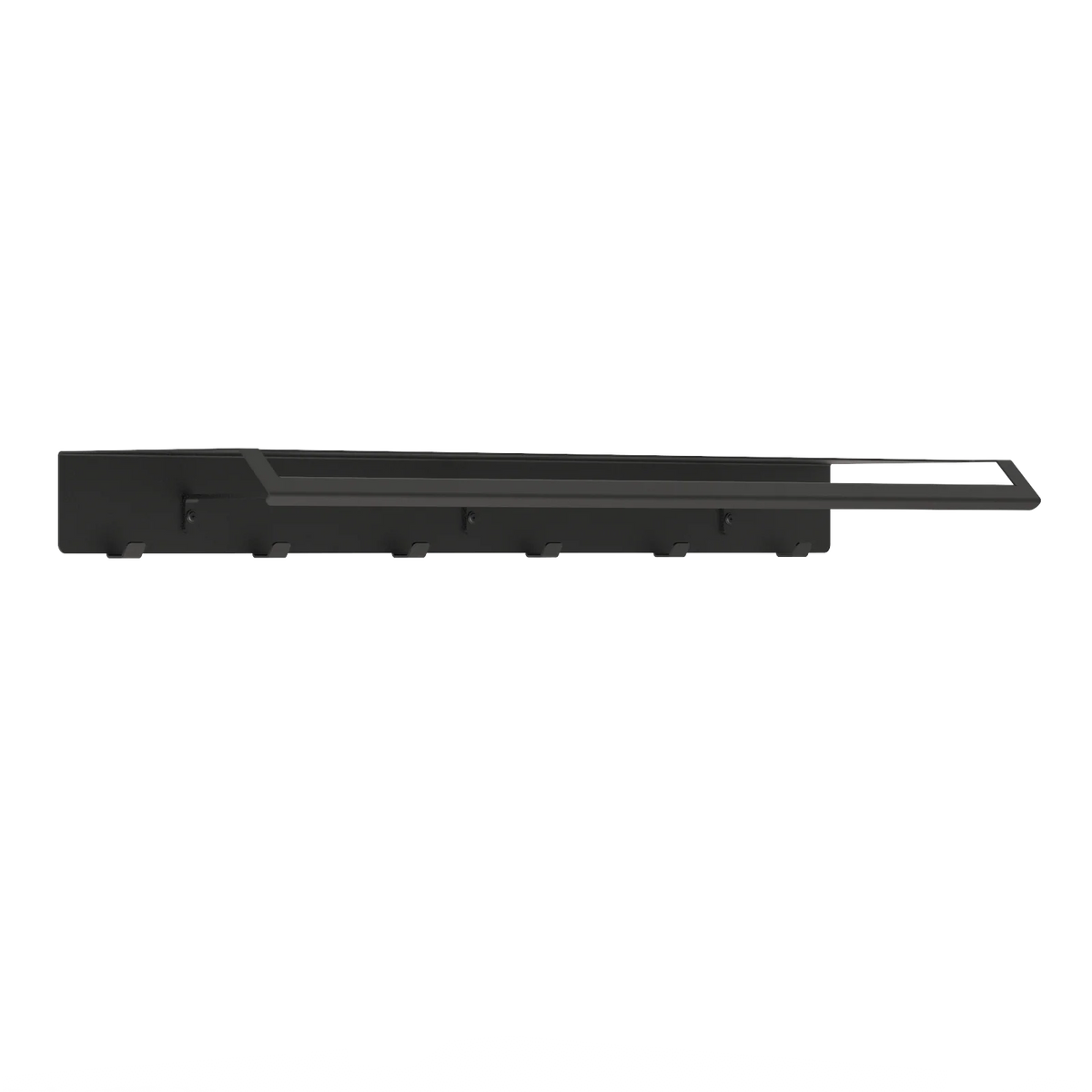 Perchero de pared Ibiza – colgador de pared con estante y ganchos L (97 cm) Negro - Kaimok Design