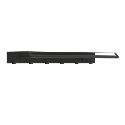 Perchero de pared Ibiza – colgador de pared con estante y ganchos L (97 cm) Negro - Kaimok Design