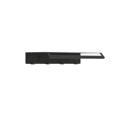 Perchero de pared Ibiza – colgador de pared con estante y ganchos M (60 cm) Negro - Kaimok Design