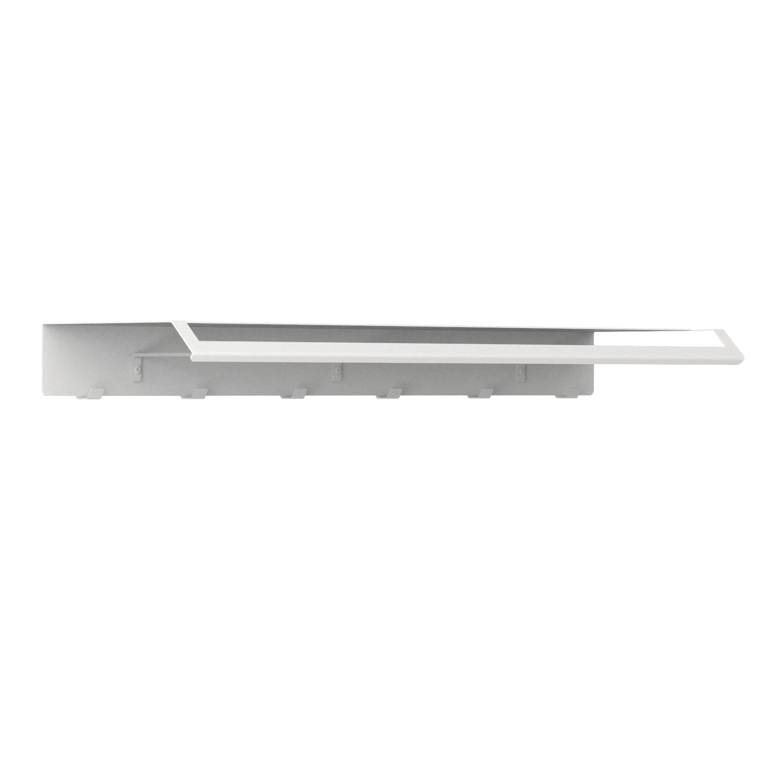 Perchero de pared Ibiza – colgador de pared con estante y ganchos L (97 cm) Blanco - Kaimok Design
