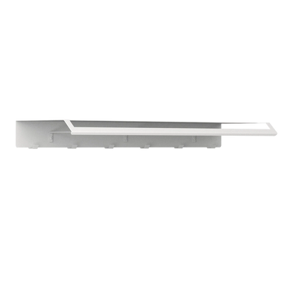 Perchero de pared Ibiza – colgador de pared con estante y ganchos L (97 cm) Blanco - Kaimok Design