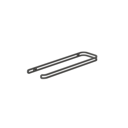 Portarrollos Padova – porta papel higiénico minimalista de pared (M 23 cm doble) Negro - Kaimok Design