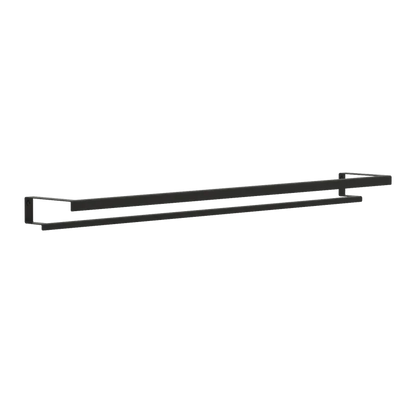 Toallero Siena – barra para toalla baño en acero inoxidable L (97 cm) Negro Doble - Kaimok Design