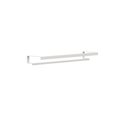 Toallero Siena – barra para toalla baño en acero inoxidable M (60 cm) Blanco Doble - Kaimok Design