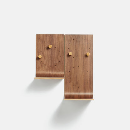 Estantería de pared de madera Brera – repisa flotante Duo Nogal - Kaimok Design
