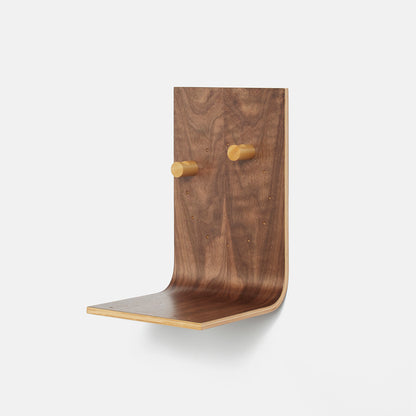 Estantería de pared de madera Brera – repisa flotante Pequeño Nogal - Kaimok Design