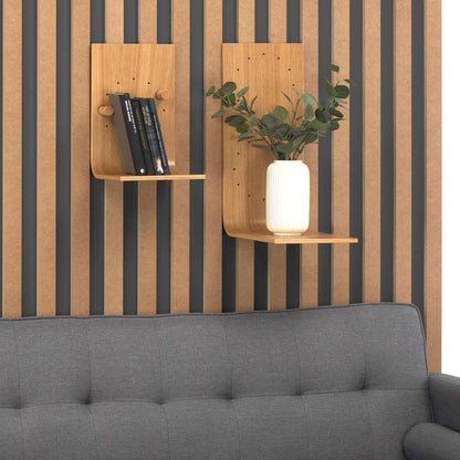 Estantería de pared de madera Brera – repisa flotante - Kaimok Design